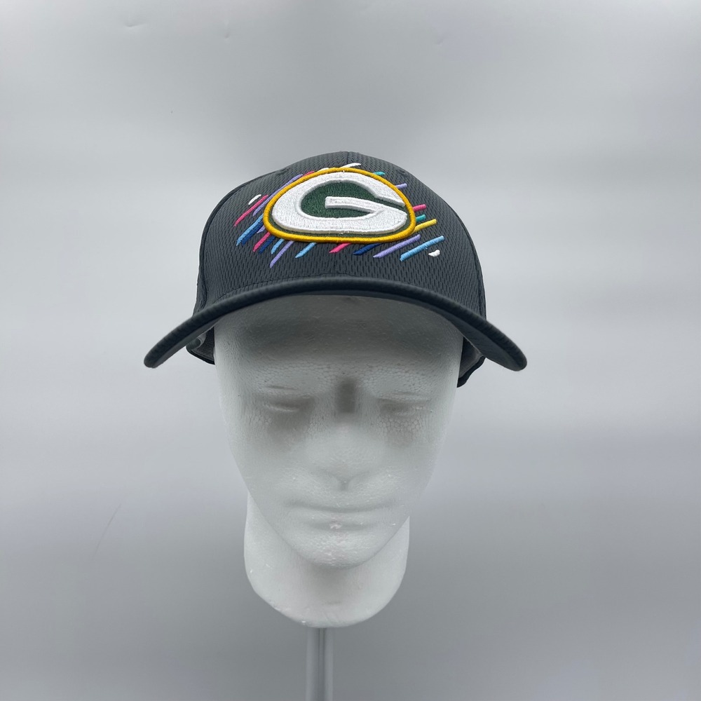 New Era 39THIRTY NFL Size L/XL Green Bay Packers Cap Cancer Crucial Catch Hat